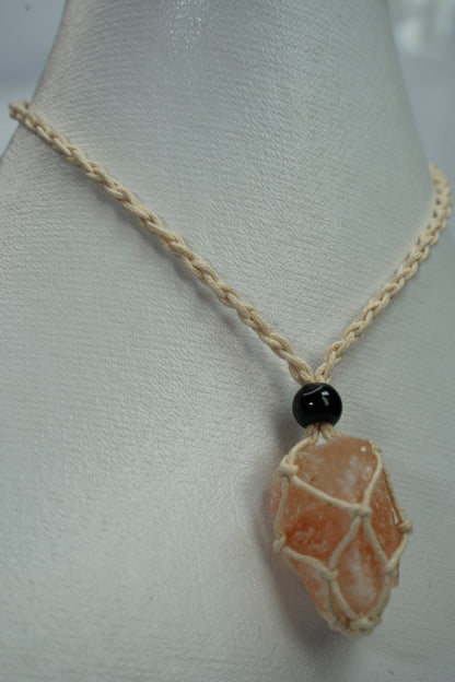 Salt Crystal Pendants Boho Chick with 25-30 inch adjustable Necklace