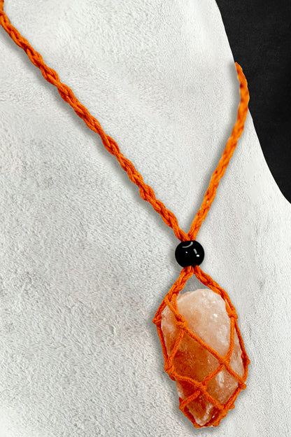Salt Crystal Pendants Boho Chick with 25-30 inch adjustable Necklace
