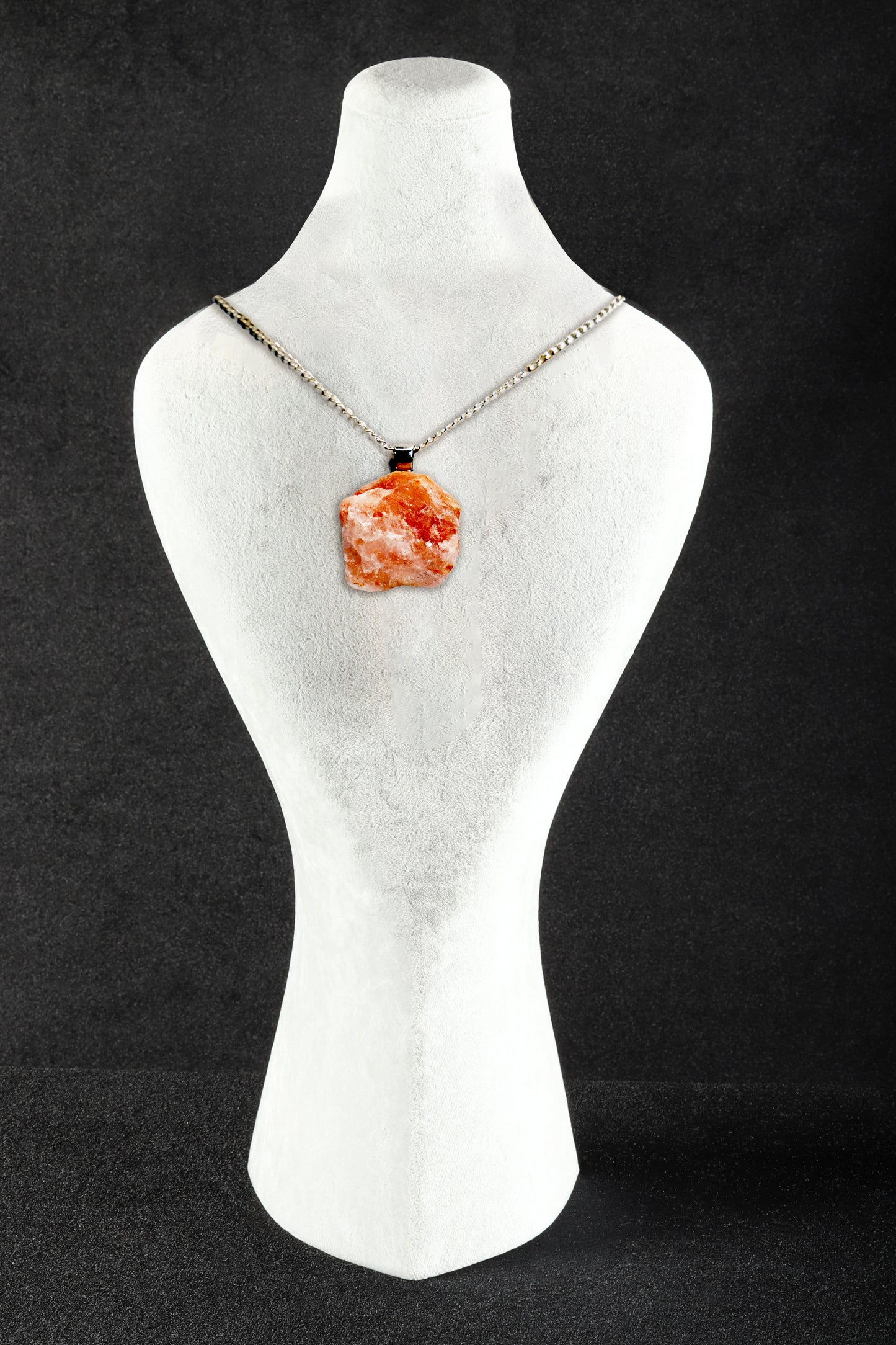 Salt Pendant on Round Alloy – Rope or Metal Chain Necklace