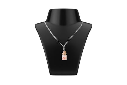 Flat Metal Chain Necklace - Gift Bottle